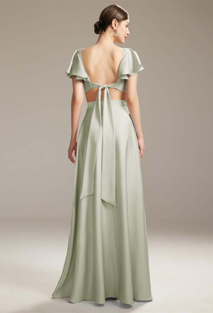 AW Piper Sage Green  Long Bridesmaid Dresses